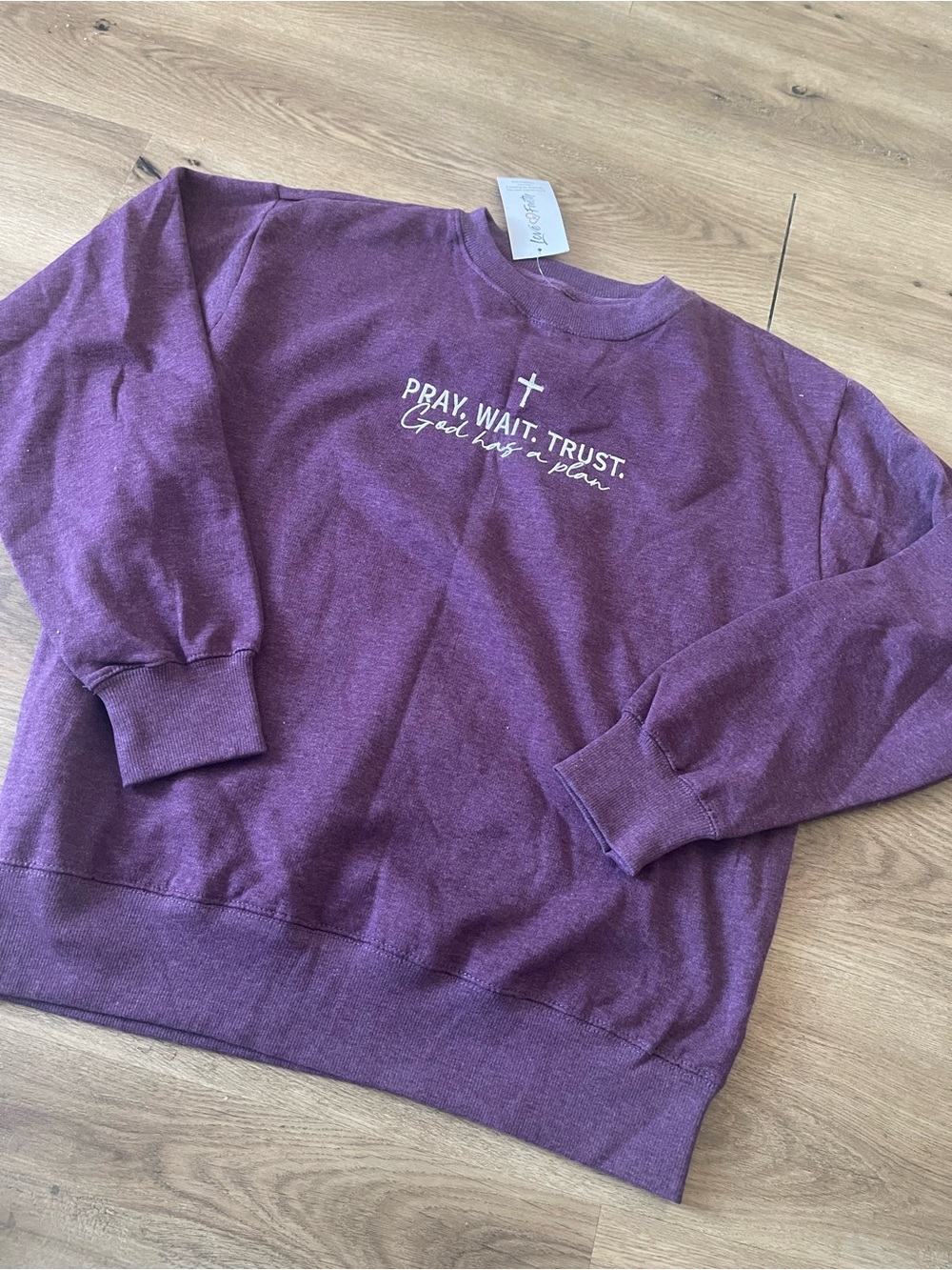 Pray. Wait. Trust. Women's Crewneck Sweatshirt
